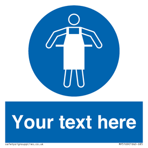 Custom Protective Apron Required Sign